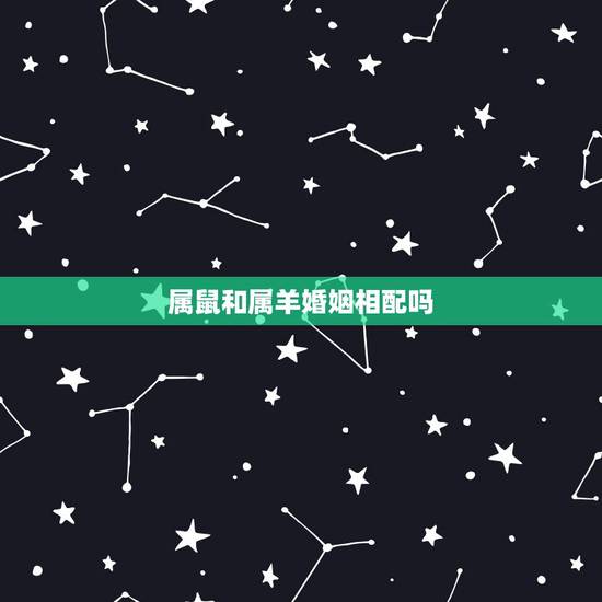 属鼠和属羊婚姻相配吗，属鼠十二月和属羊五月