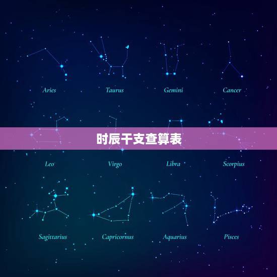 时辰干支查算表，怎样查时间的干支