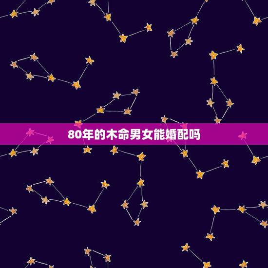 80年的木命男女能婚配吗，请问80年的石榴木命与79年的天上火命合婚不