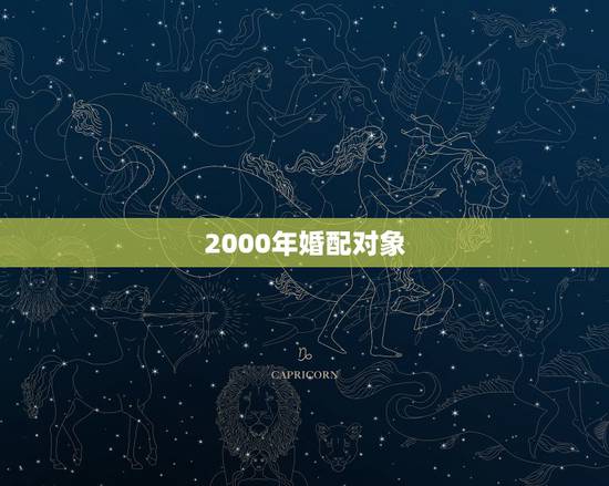2000年婚配对象，2000年龙女更佳配偶属相