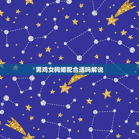 男鸡女狗婚配合适吗解说，男属鸡女属狗合适么？