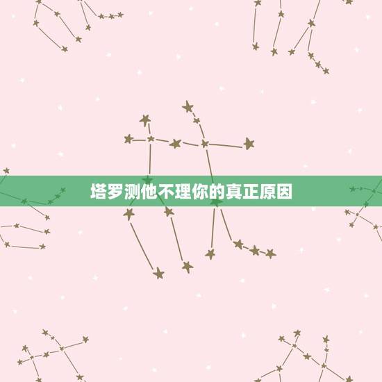 塔罗测他不理你的真正原因,塔罗测他冷淡的真正原因 塔罗测他不理你的真正原因,塔罗测他冷淡的真正原因