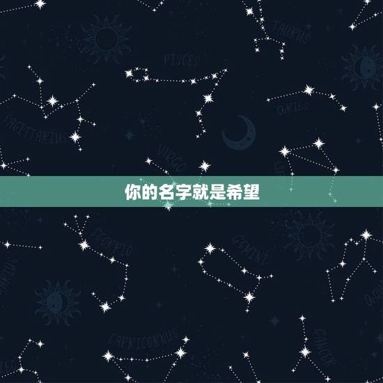 你的名字就是希望,有一首歌的歌名想不起来了,希望大家帮忙想一想。歌词大 你的名字就是希望,有一首歌的歌名想不起来了,希望大家帮忙想一想。歌词大
