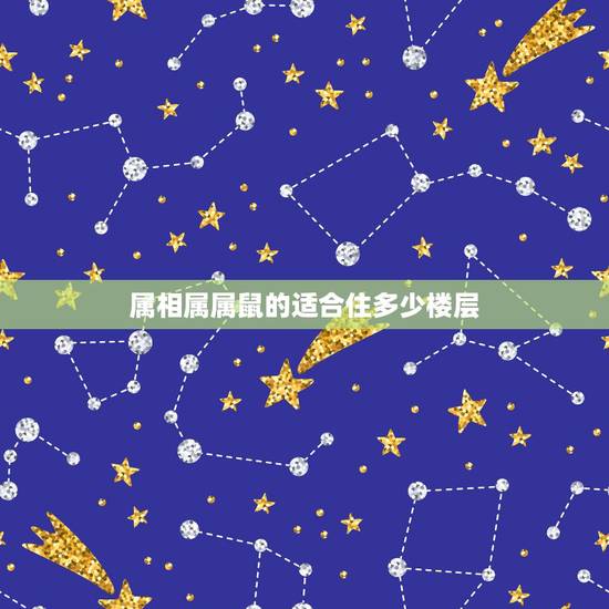 属相属属鼠的适合住多少楼层，从风水上说，属相适合住的楼层是多少