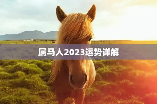属马人2023运势详解(马上飞黄腾达)