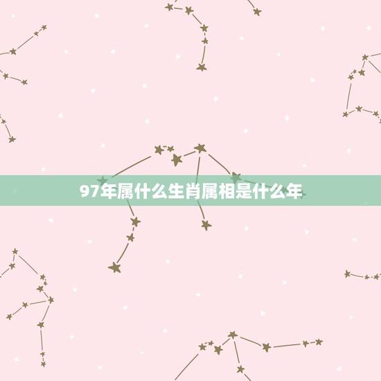 97年属什么生肖属相是什么年，1997年出生的牛和什么属相相生