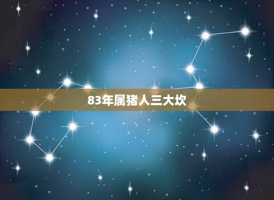 83年属猪人三大坎，71属猪2022 年有一灾