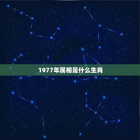 1977年属相是什么生肖