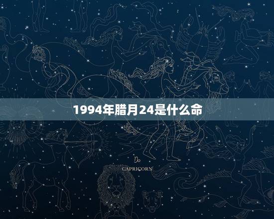 1994年腊月24是什么命，农历12月24日出生是什么命