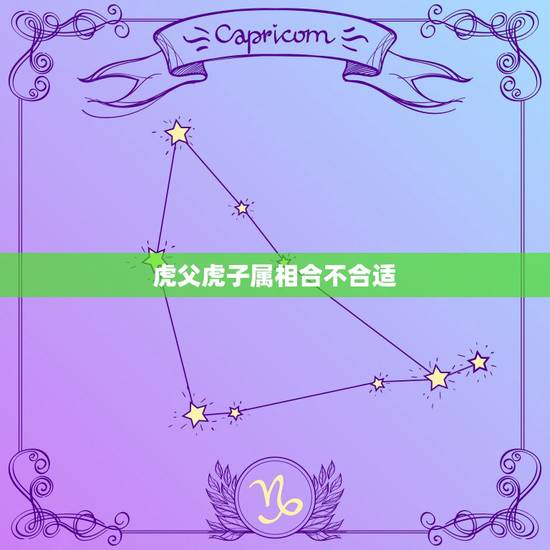 虎父虎子属相合不合适，父亲属虎子女属龙相克吗