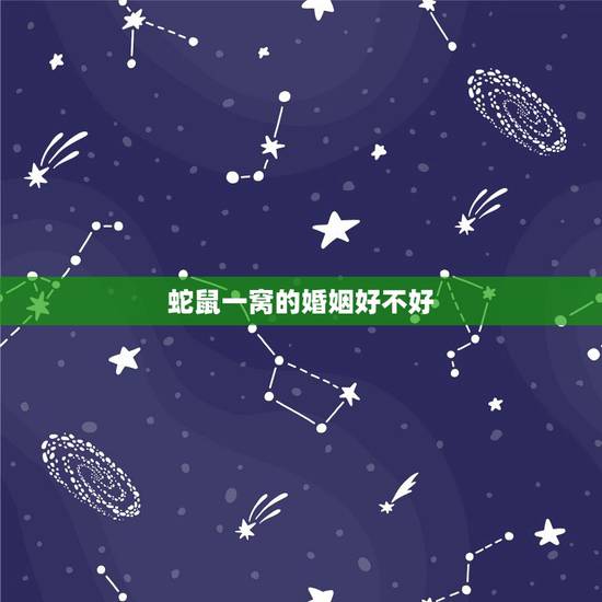 蛇鼠一窝的婚姻好不好，所谓的蛇鼠一窝是什么意思
