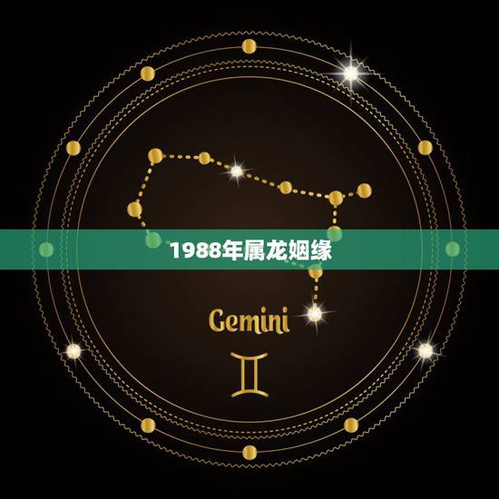 1988年属龙姻缘，1988年属龙