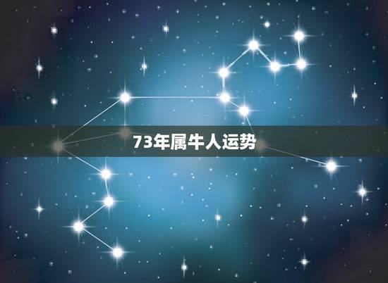 73年属牛人运势，属牛的73年的今年运势怎么样