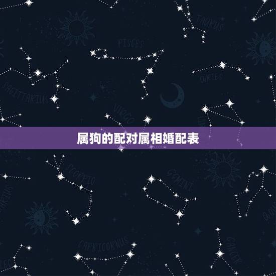属狗的配对属相婚配表，狗的属相婚配表 属狗的和什么属相最配