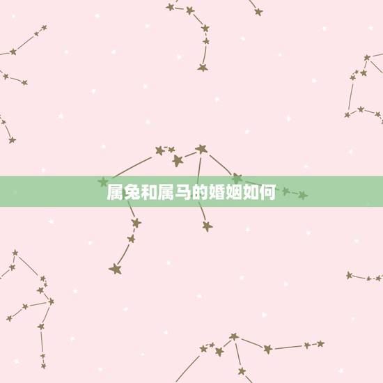 属兔和属马的婚姻如何，生肖兔与生肖马婚姻如何