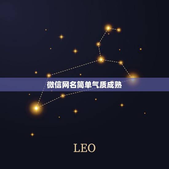 微信网名简单气质成熟，微信网名女生简单气质成熟