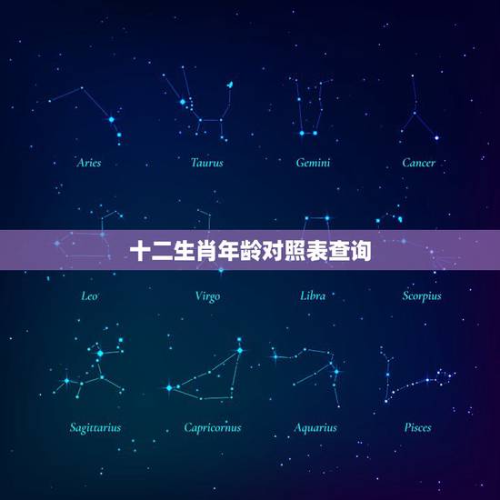 十二生肖年龄对照表查询，2021年十二生肖年龄对照表