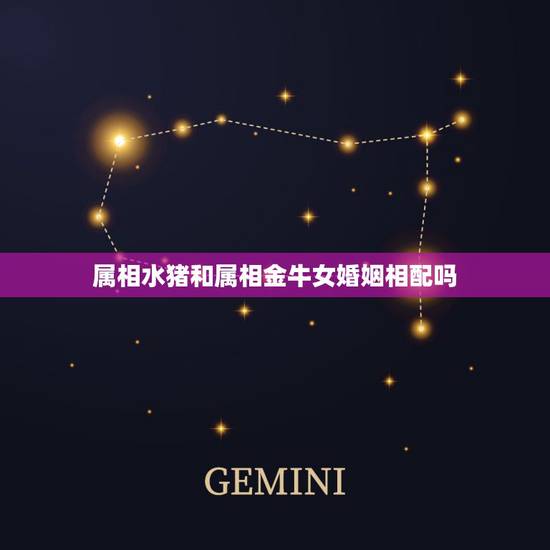 属相水猪和属相金牛女婚姻相配吗，属猪金牛女和什么相配吗