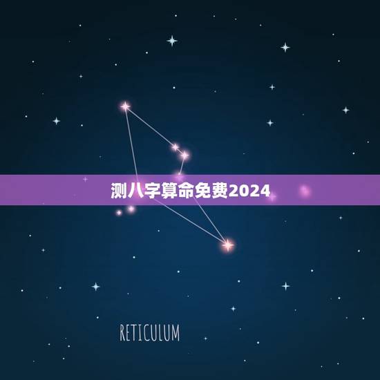 测八字算命免费2024(介绍2024年八字命盘的吉凶)