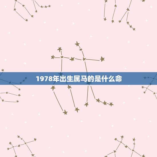 1978年出生属马的是什么命,1978年属马五行属什么缺什么? 1978年出生属马的是什么命,1978年属马五行属什么缺什么?