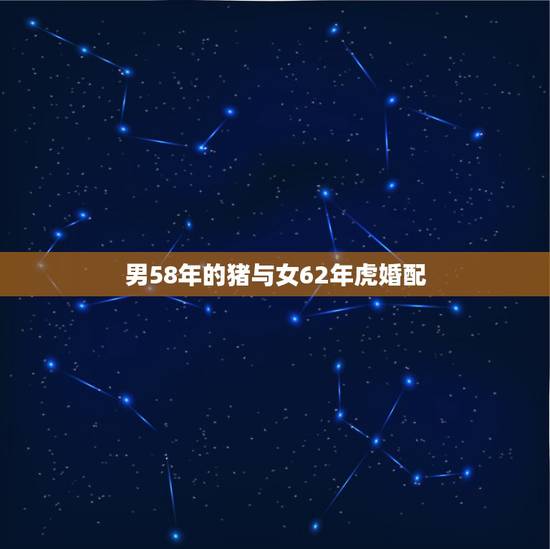 男58年的猪与女62年虎婚配,男猪59年女虎62年合适吗我是属虎三十年 男58年的猪与女62年虎婚配,男猪59年女虎62年合适吗我是属虎三十年