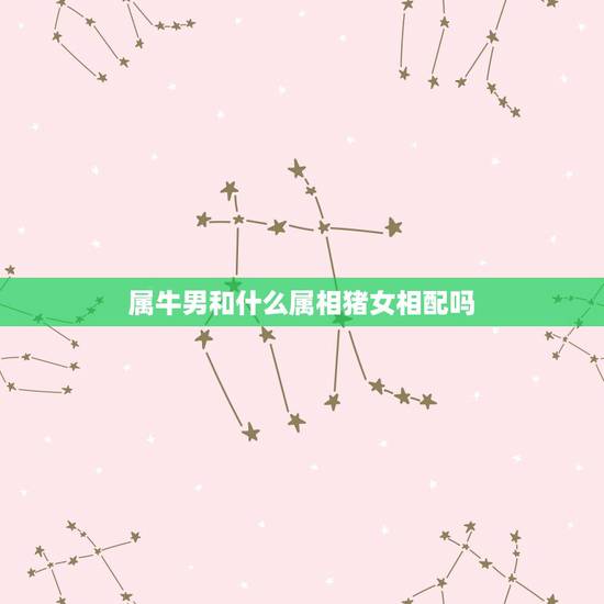 属牛男和什么属相猪女相配吗，属牛男与属猪女配不配
