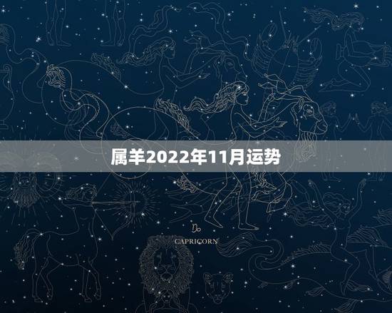 属羊2022年11月运势，2021属羊全年运势