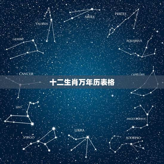 十二生肖万年历表格,万年历生肖查询表 十二生肖万年历表格,万年历生肖查询表