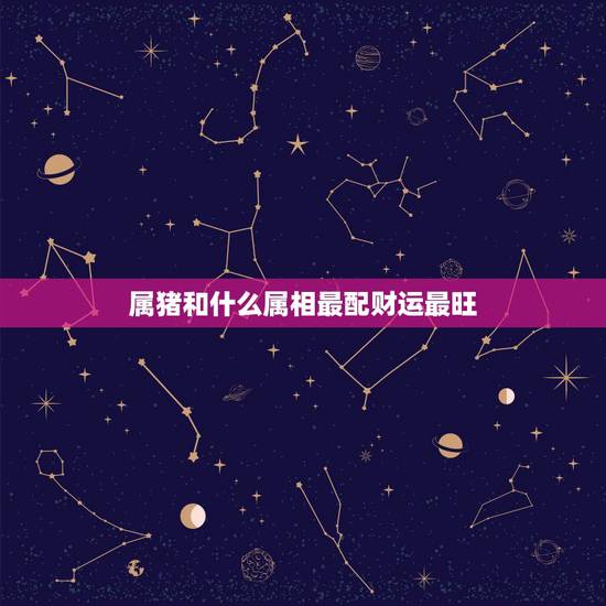 属猪和什么属相最配财运最旺，属猪的和什么属相最配相克