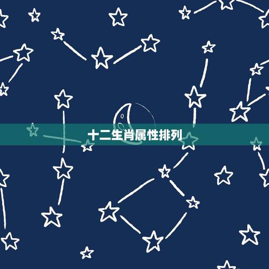 十二生肖属性排列，十二生肖排序表图片2022