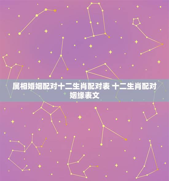 属相婚姻配对十二生肖配对表 十二生肖配对姻缘表文 属相婚姻配对十二生肖配对表 十二生肖配对姻缘表文