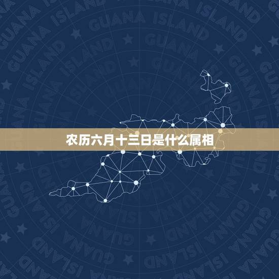 农历六月十三日是什么属相，农历六月十三日是什么星座