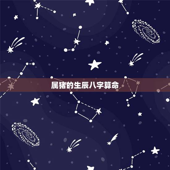 属猪的生辰八字算命，猪年的生辰八字