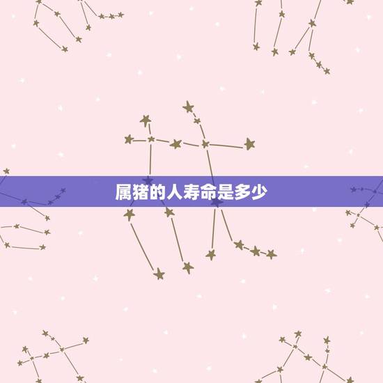 属猪的人寿命是多少,属猪的为什么大多短命好 属猪的人寿命是多少,属猪的为什么大多短命好