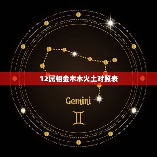 12属相金木水火土对照表，12属相金木水火土对照表