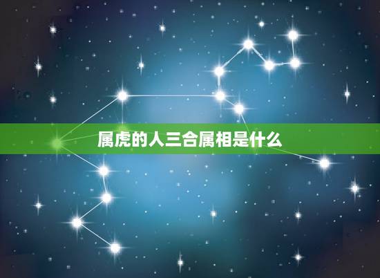 属虎的人三合属相是什么，属虎的人配什么属相更好