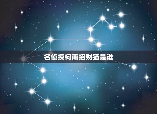 名侦探柯南招财猫是谁，名侦探柯南