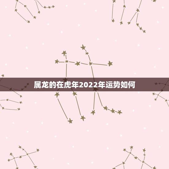 属龙的在虎年2022年运势如何,属虎2022年运势及运程每月运程 属龙的在虎年2022年运势如何,属虎2022年运势及运程每月运程