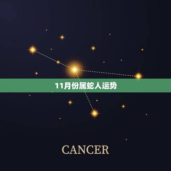 11月份属蛇人运势，属蛇人农历十一月运势