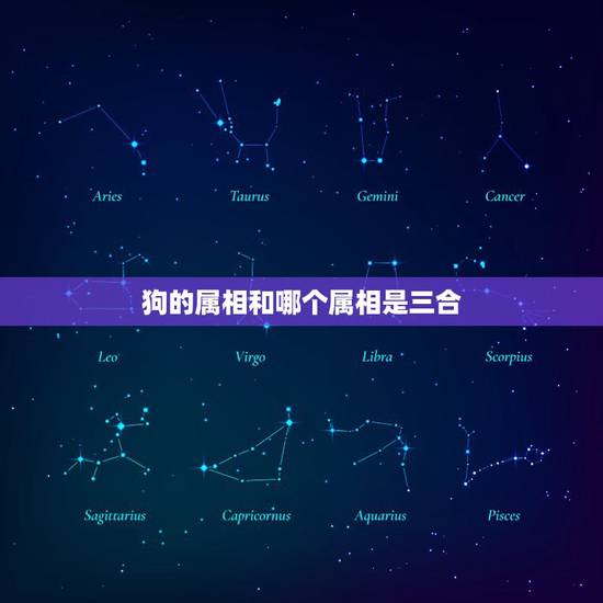 狗的属相和哪个属相是三合，属狗和什么属相