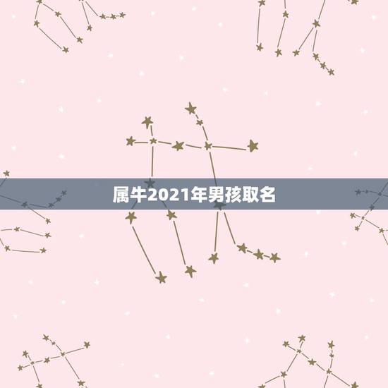 属牛2021年男孩取名,男孩名字2021年属牛 属牛2021年男孩取名,男孩名字2021年属牛