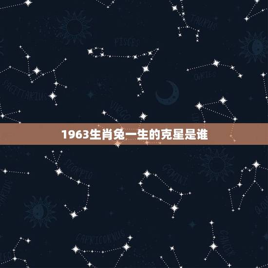 1963生肖兔一生的克星是谁，属兔人一生最克谁