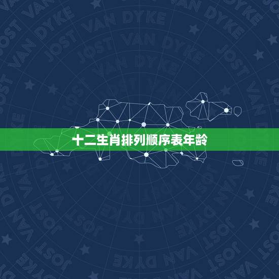 十二生肖排列顺序表年龄，十二生肖年份表排序
