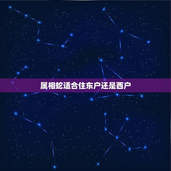 属相蛇适合住东户还是西户，夫妇都属蛇买楼东户好还是西户好