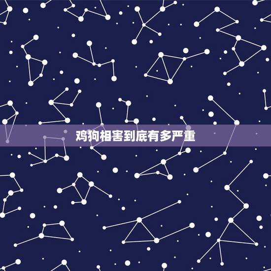 鸡狗相害到底有多严重,属鸡和属狗的在一起真的会命中相克吗? 鸡狗相害到底有多严重,属鸡和属狗的在一起真的会命中相克吗?