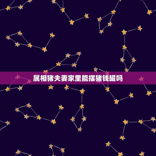 属相猪夫妻家里能摆猪钱罐吗，家里可以放猪的存钱罐吗？