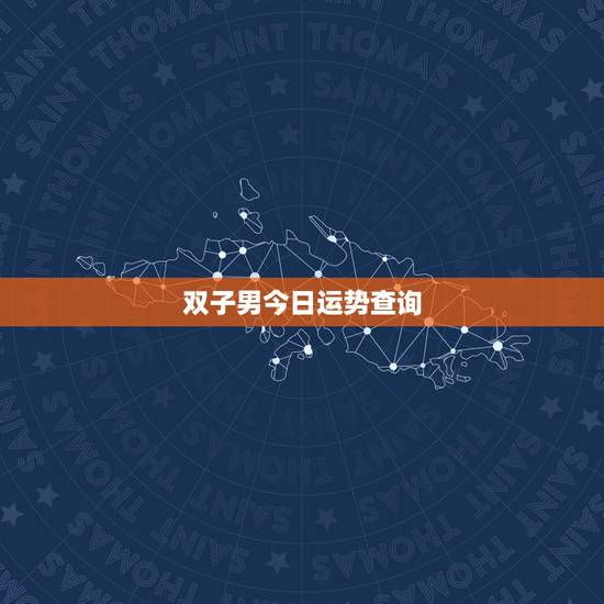 双子男今日运势查询，双子座今天运气如何