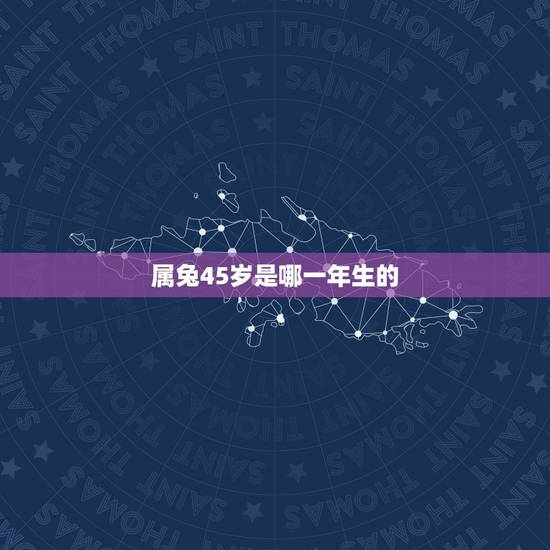 属兔45岁是哪一年生的，2022 年45岁是哪一年出生