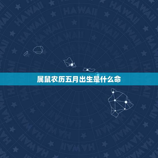 属鼠农历五月出生是什么命，属鼠农历5月出生好吗