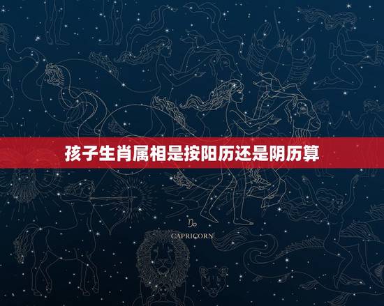 孩子生肖属相是按阳历还是阴历算，星座是按照阴历还是阳历算？